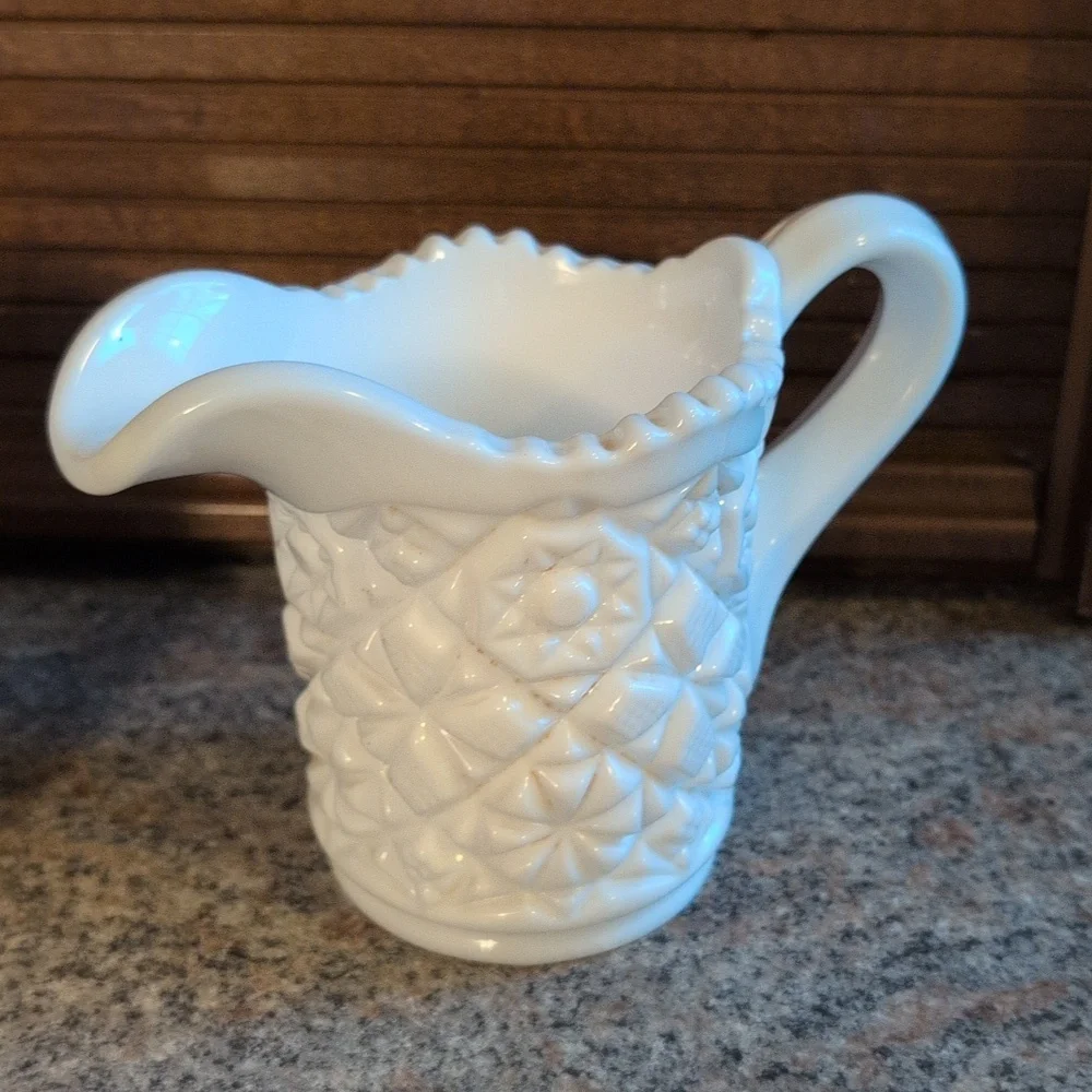 Vintage Fostoria Winburn Milk Glass Sugar and Creamer Set Circa 1954-1965